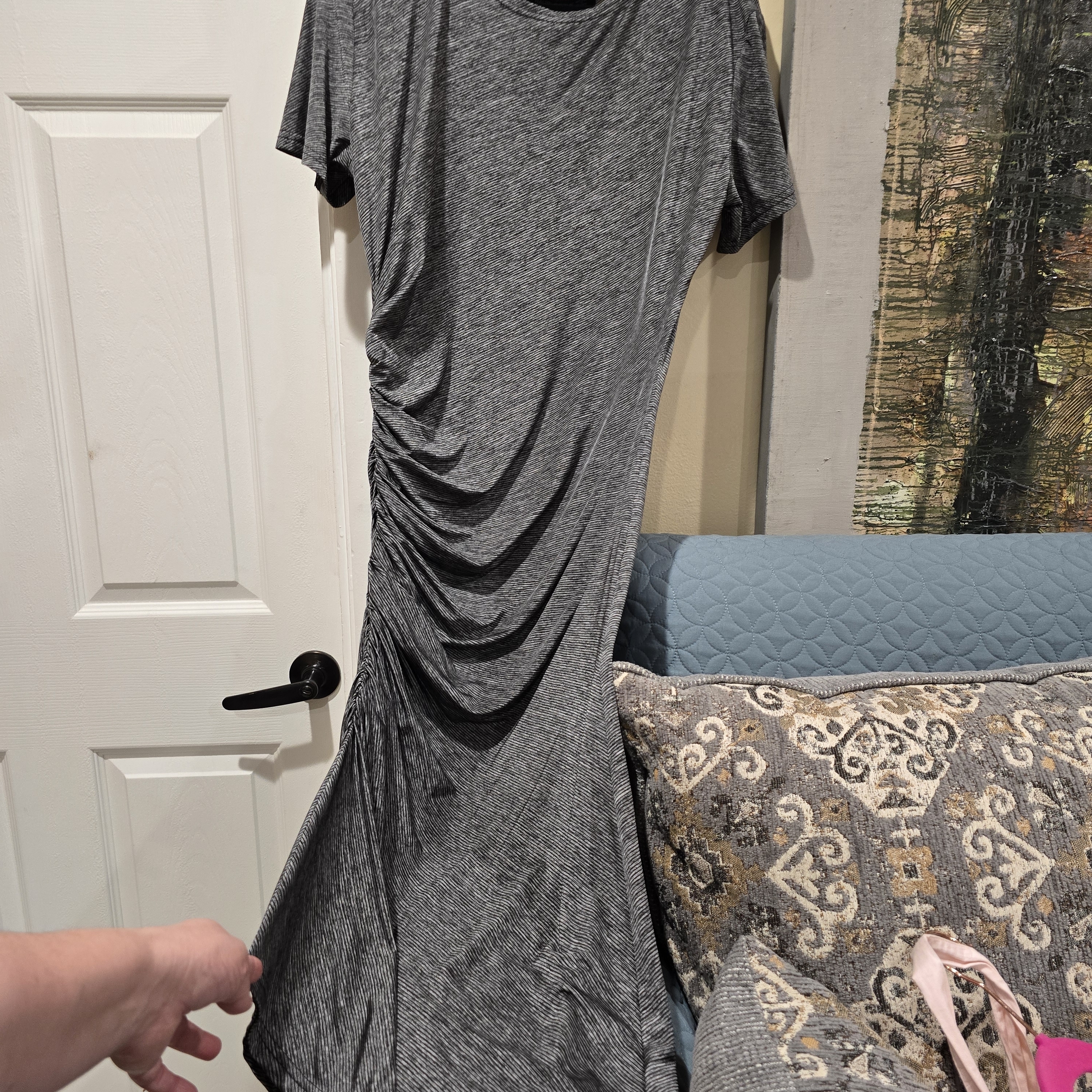 Chic Heather Gray Midi Dress